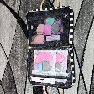 TRAVEL BAG FULL OF MULTI-USE BEAUTY COSMETIC SPONGES BUNDLE VARIOUS SHAPES/SIZES